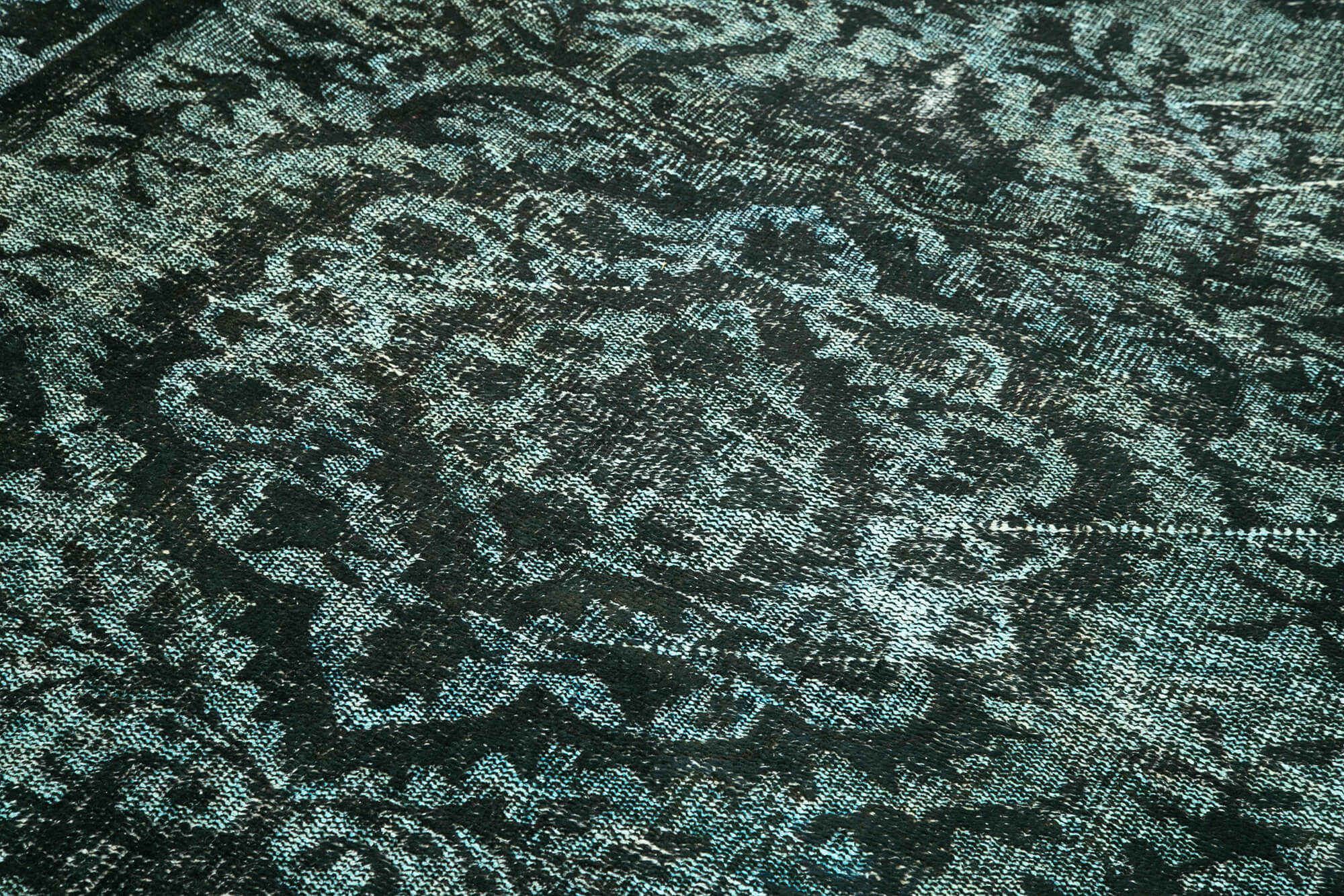Vintage Wool Area Rug – Handmade Cotton Rug Black 5'9''x9'5'' Durable Floor Covering