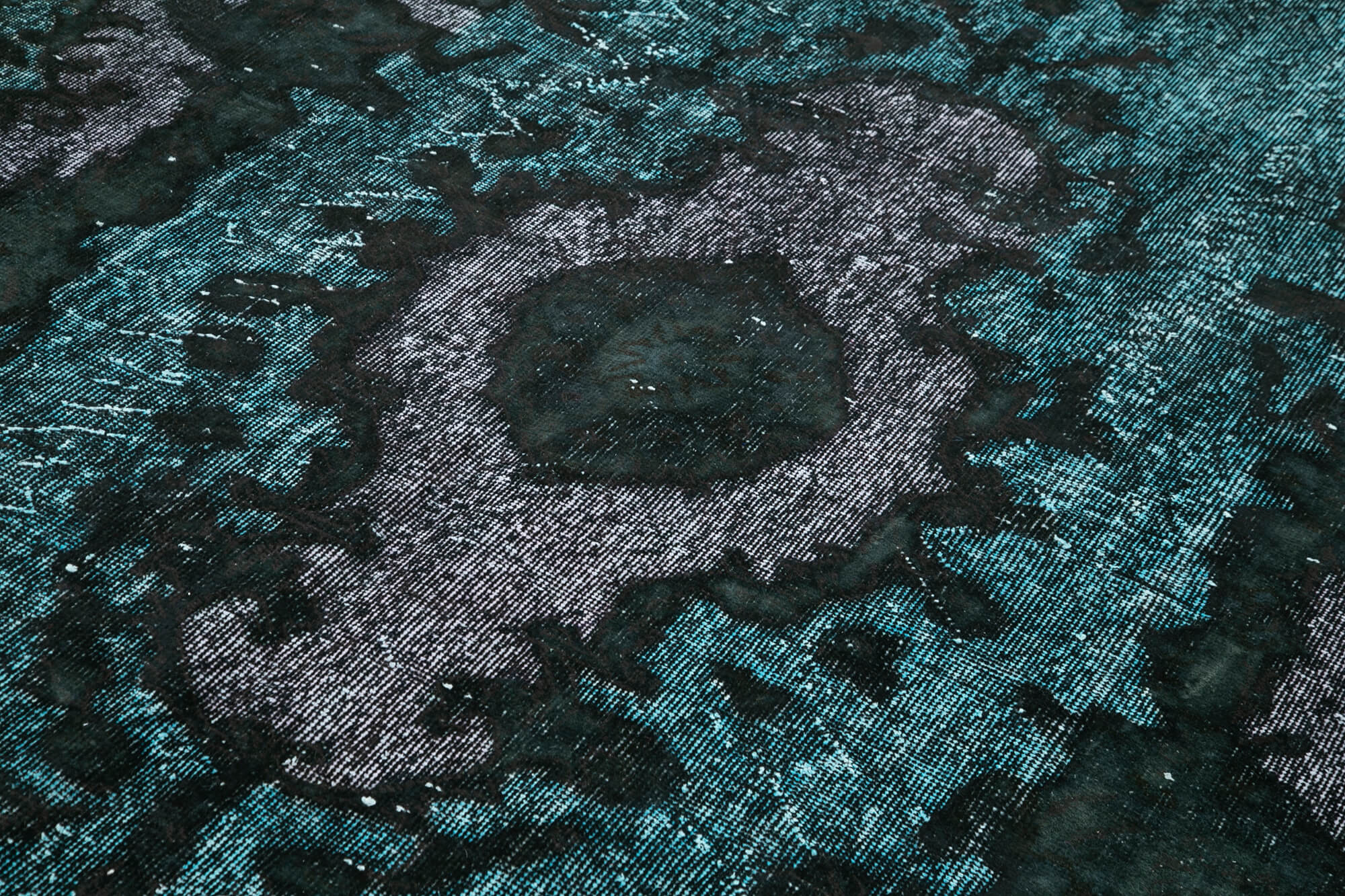 Handmade Vintage Area Rug – Black Wool And Cotton Rug 5'9''x9'7'' | Classic Vintage Decor