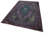 Vintage Handmade Area Rug - Purple Cotton Wool Carpet, Hand Woven Durable Woven Rug 5'8"x8'10"