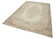 Handmade Wool Area Rug – Vintage Cotton Rug Beige 6'6''x9'9'' Durable Natural Fiber