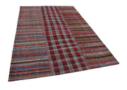Handmade Patchwork Rug - Kirk Yama Grey Cotton Wool Area Rug 6'8''x9'7''
