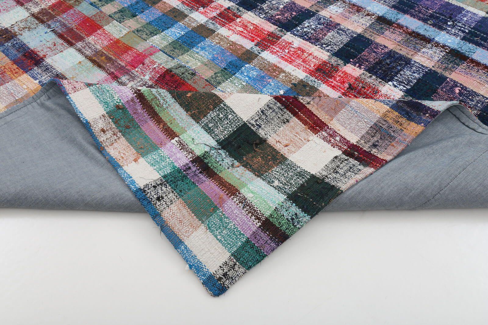 Handmade Patchwork Rug - Kirk Yama Grey Cotton Wool Area Rug 8'5''x10'