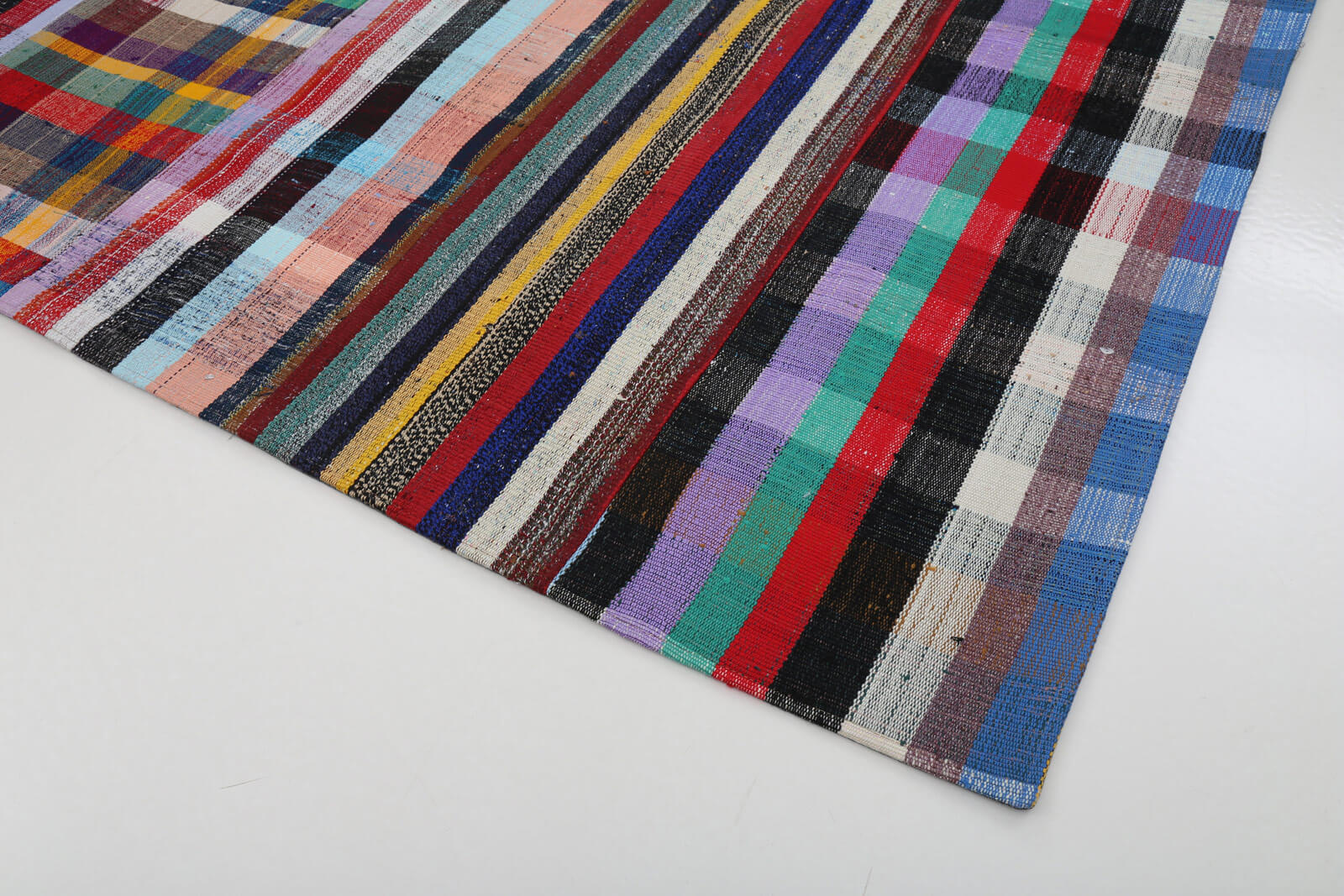 Handmade Patchwork Rug - Kirk Yama Grey Cotton Wool Area Rug 8'2" x 10'1"
