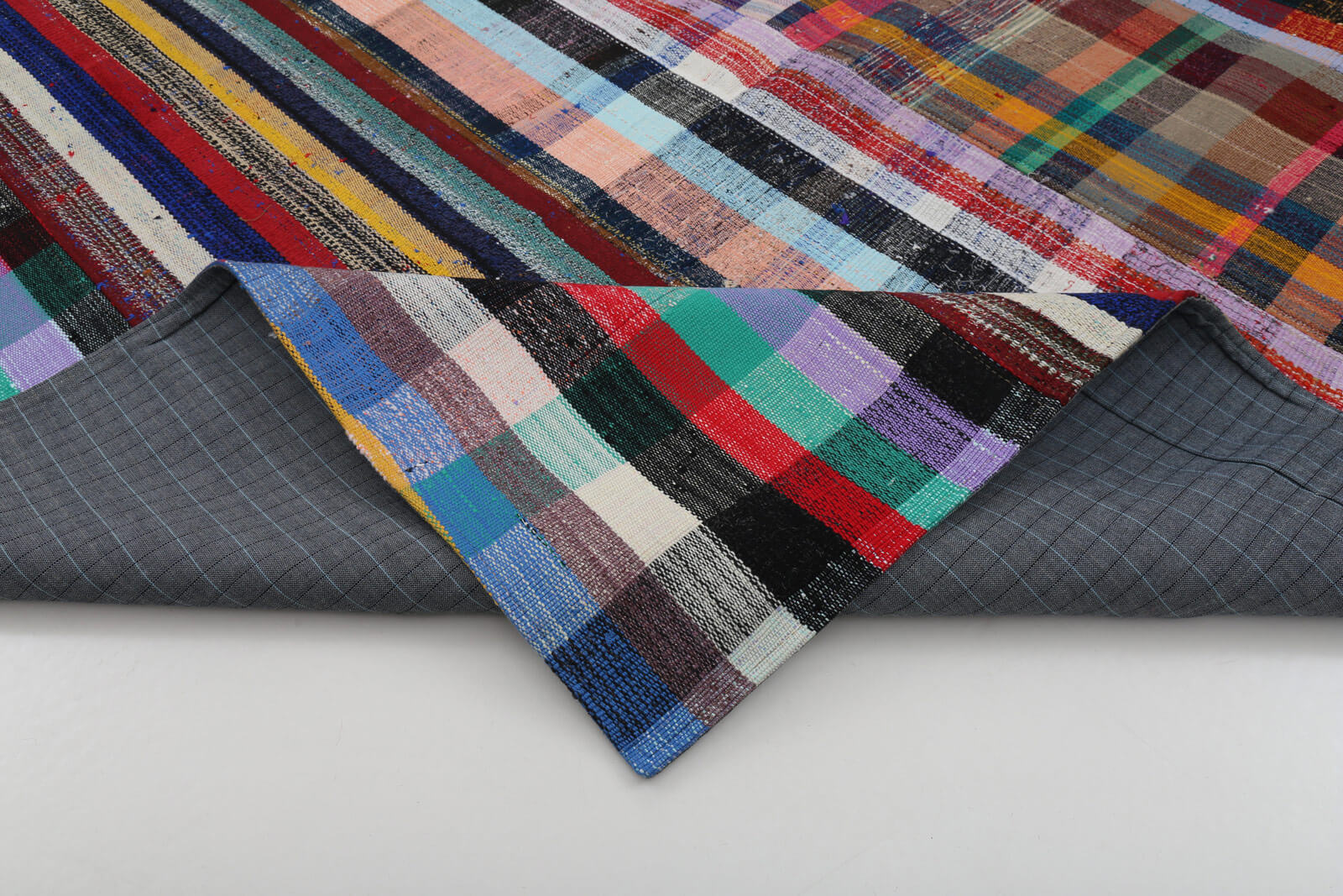 Handmade Patchwork Rug - Kirk Yama Grey Cotton Wool Area Rug 8'2" x 10'1"