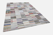 Handmade Patchwork Rug - Kirk Yama Beige Cotton Wool Area Rug 8'3" x 11'6"