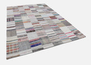 Handmade Patchwork Rug – Kirk Yama Beige Cotton Wool Area Carpet 8'1''x11'7''