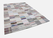 Handmade Patchwork Rug – Kirk Yama Turkish Cotton Wool 8x12 Area Rug Beige