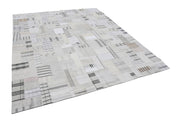 Handmade Area Rug – Beige Patchwork Cotton Wool Vintage Turkish Carpet 8'3''x10'