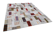 Handmade Patchwork Rug - Kirk Yama Grey Cotton Wool Area Rug 8'2''x10'0''