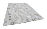 Handmade Patchwork Rug - Kirk Yama Beige Cotton Wool Vintage Area Rug 8'8"x11'11"