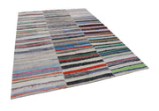 Handmade Patchwork Area Rug - Beige Cotton Wool Turkish Wool Rug 9'9''x13'2''