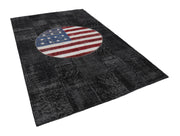 Handmade Wool Area Rug – Vintage Turkish Hand Woven Rug 6'7''x9'11'' Cotton Wool
