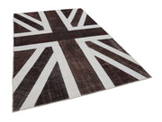 Handmade Cotton Wool Rug - Hand Woven Area Rug, Figured Wool Carpet with Vintage Turkish Design