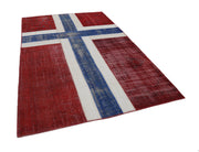 Handmade Wool Area Rug – Vintage Turkish Rug 6'6''x9'5'' Cotton Wool Carpet