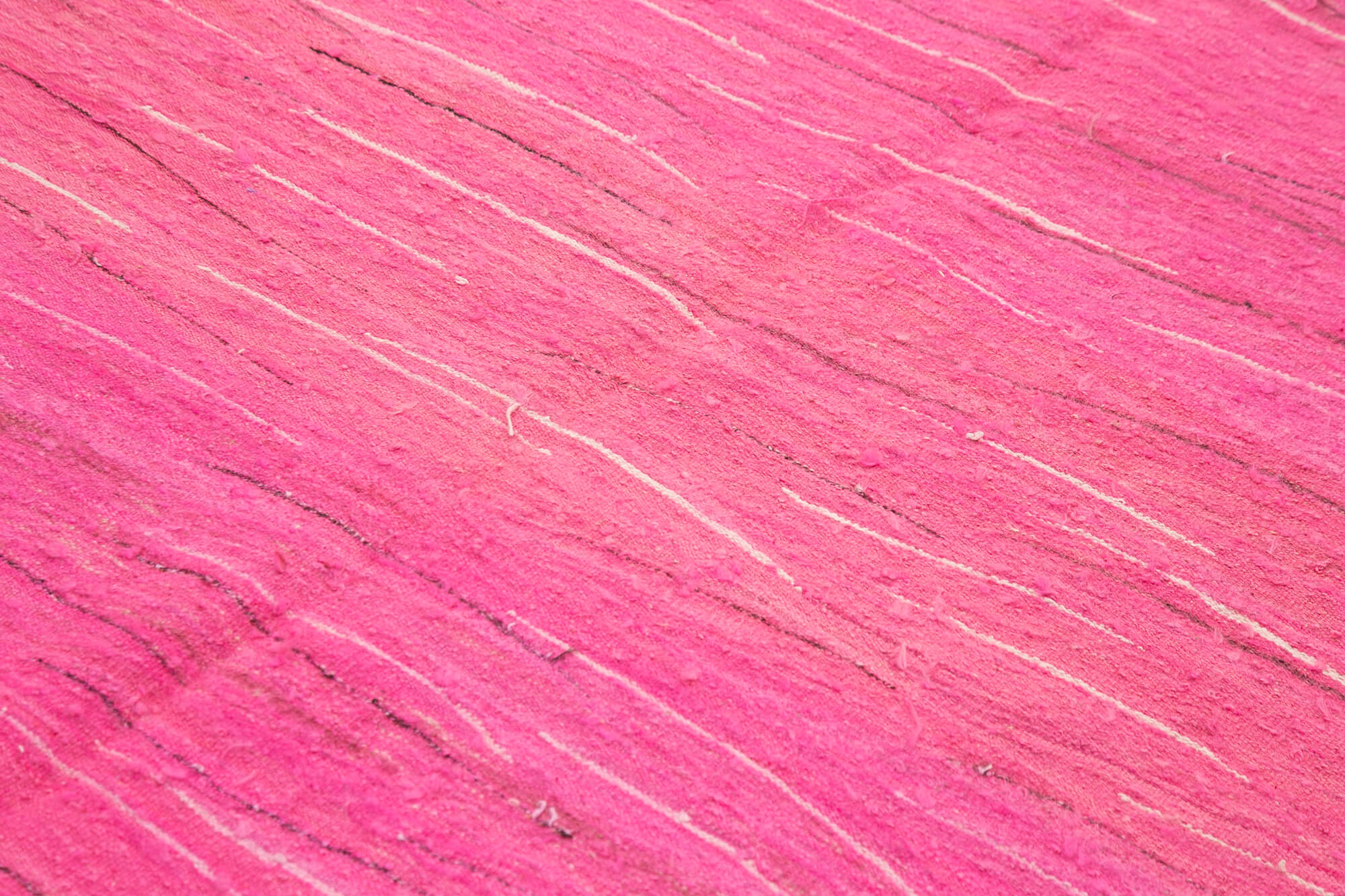 Scrap Pink Geometric Cotton Wool Handmade Area Rug 6'11'' x 8'6''