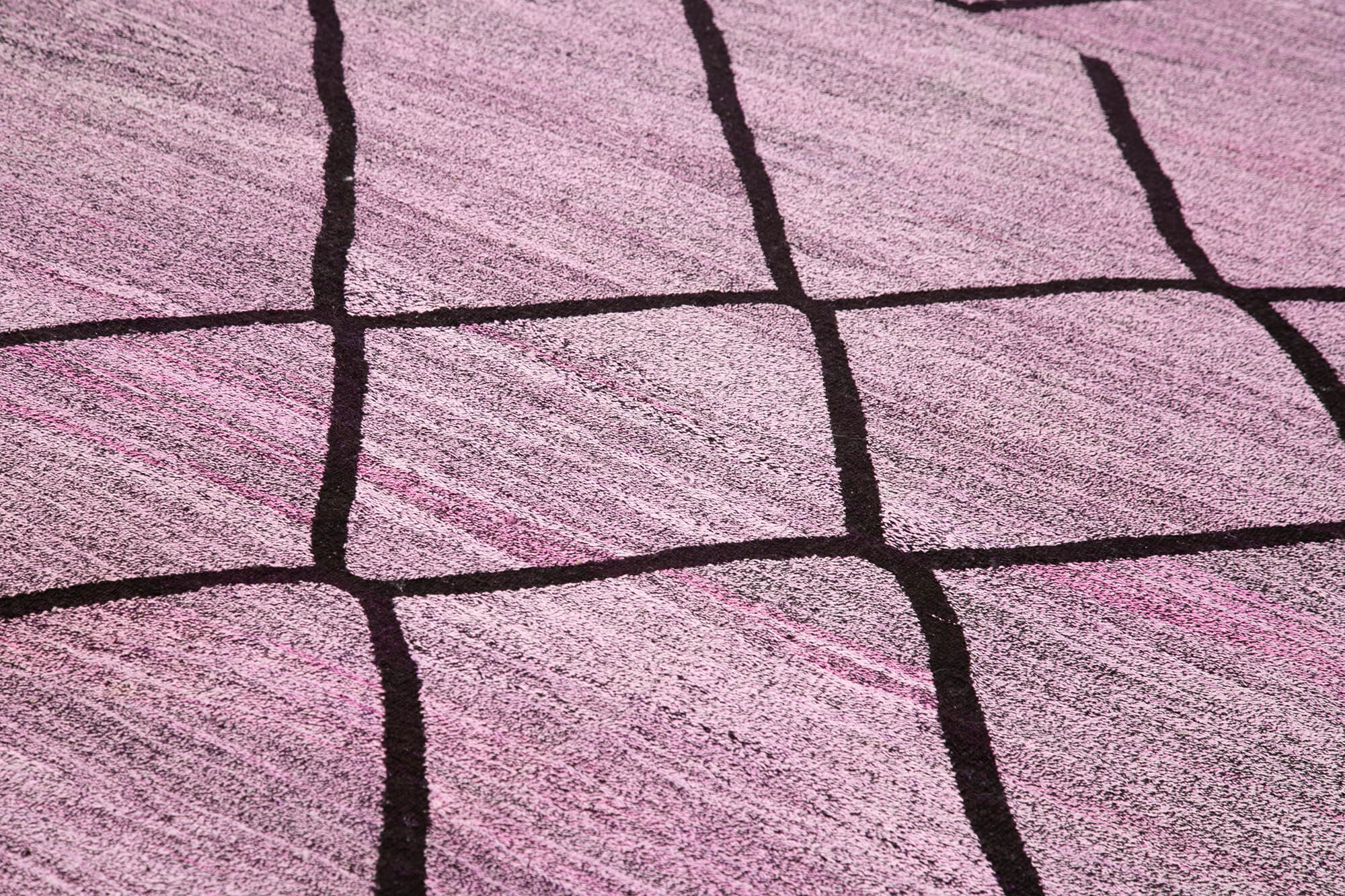 Scrap Purple Geometric Cotton Wool Handmade Area Rug 10'6'' x 13'11''
