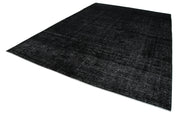Handmade Wool Area Rug - Persian Black Classic Cotton Wool Rug 8'11''x12'6''