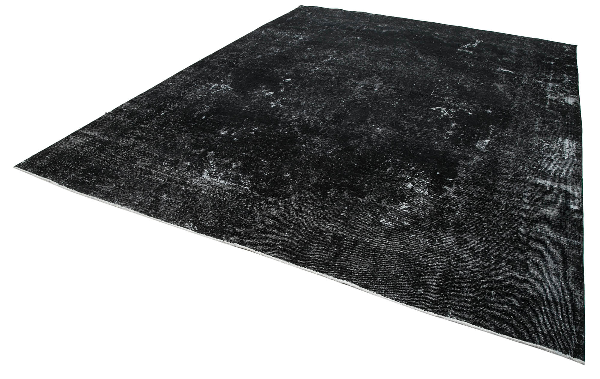 Handmade Wool Area Rug - Persian Black Classic Rug 9'7" x 12'7" Cotton Wool Carpet