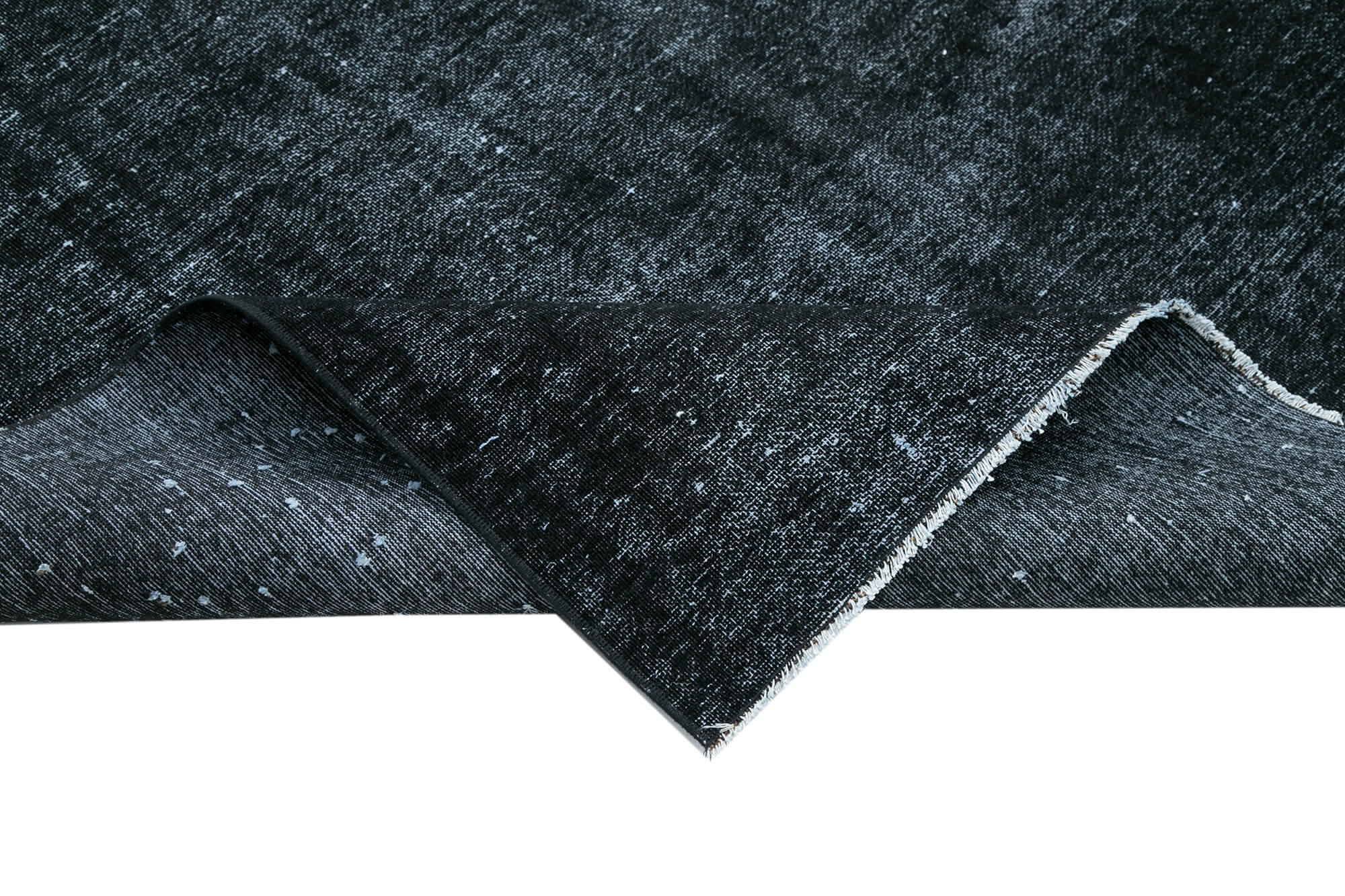 Handmade Wool Area Rug | Vintage Handwoven Carpet 9'7''x12'8'' – Black Wool Rug 9x12