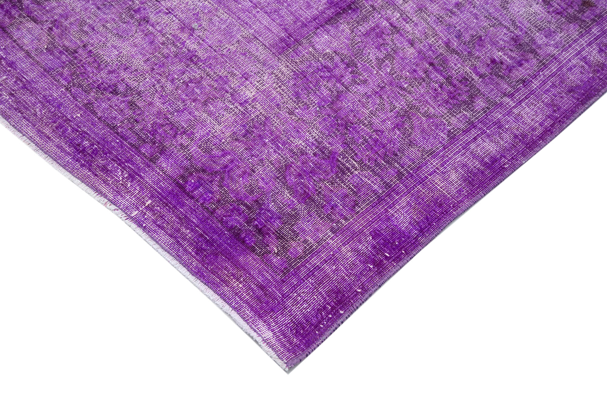 Handmade Wool Area Rug - Persian Purple Classic Cotton Wool Rug 9'7''x13'2''