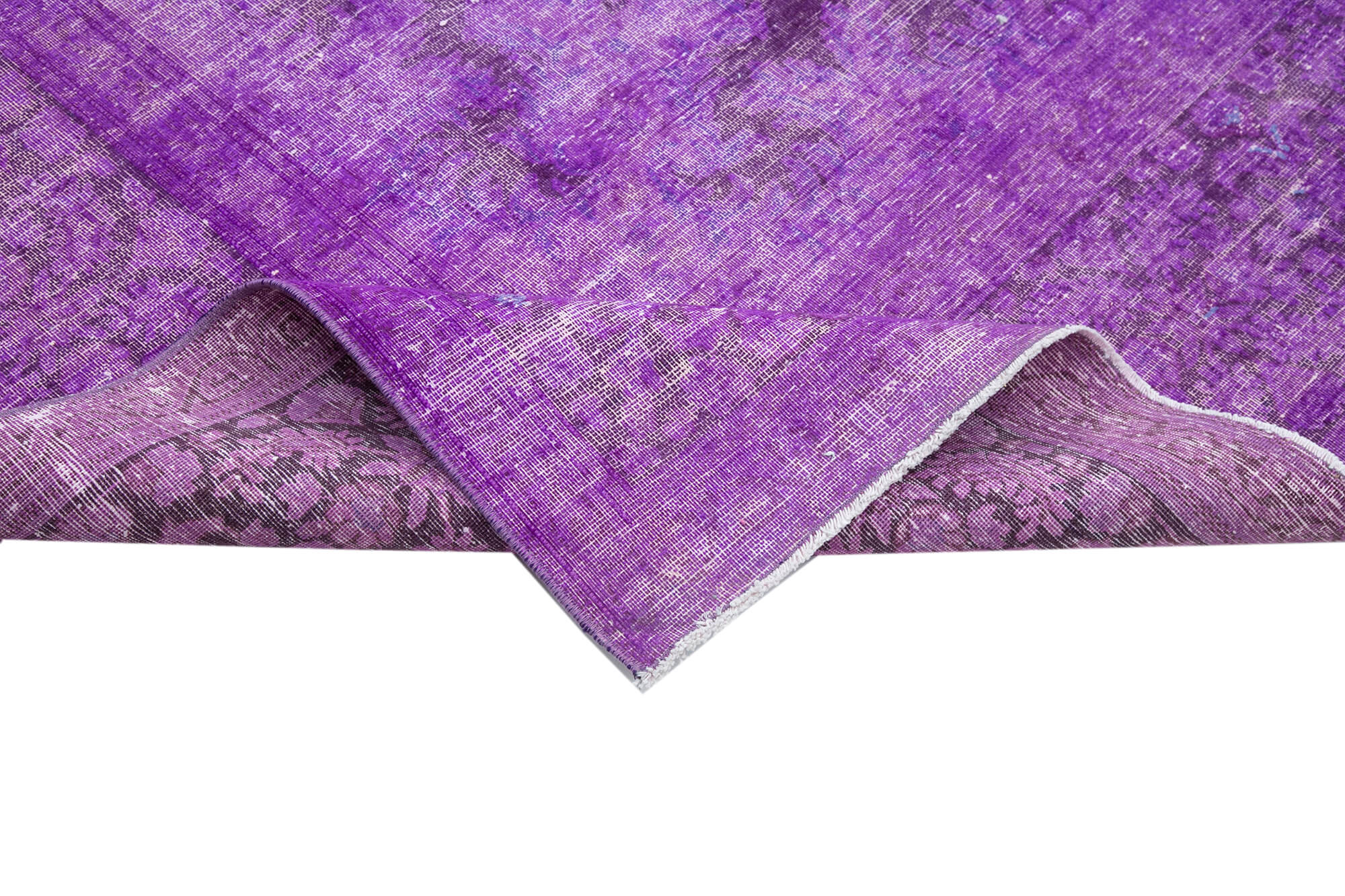 Handmade Wool Area Rug - Persian Purple Classic Cotton Wool Rug 9'7''x13'2''