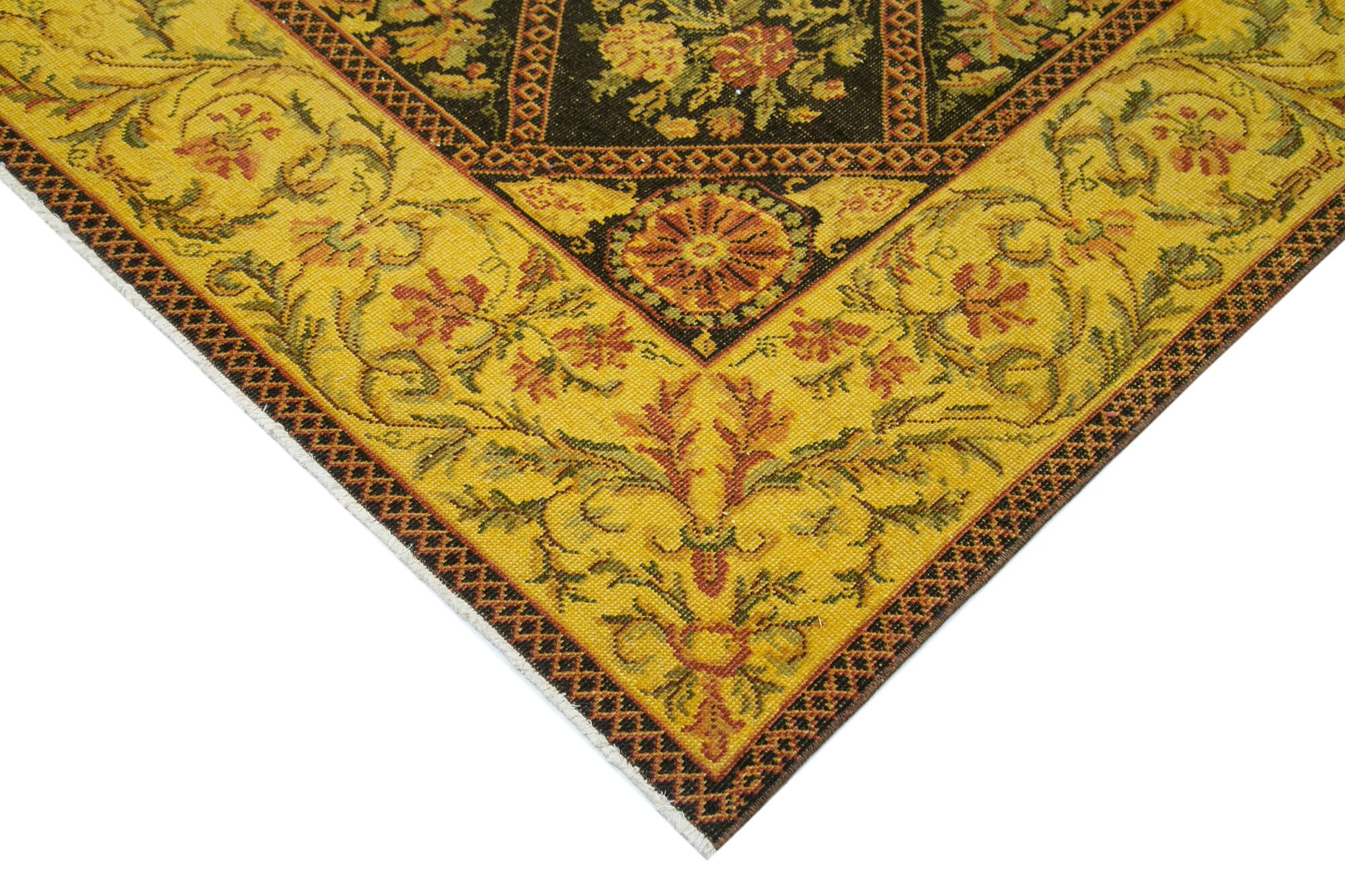 Handmade Wool Area Rug | Durable Wool Carpet & Hand Woven Carpet – Classic Style Rug Yellow