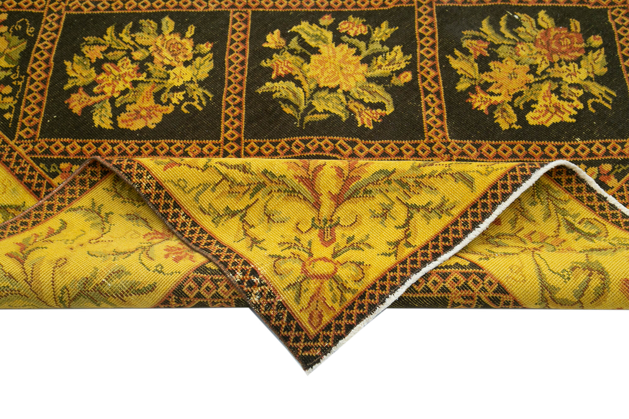 Handmade Wool Area Rug | Durable Wool Carpet & Hand Woven Carpet – Classic Style Rug Yellow