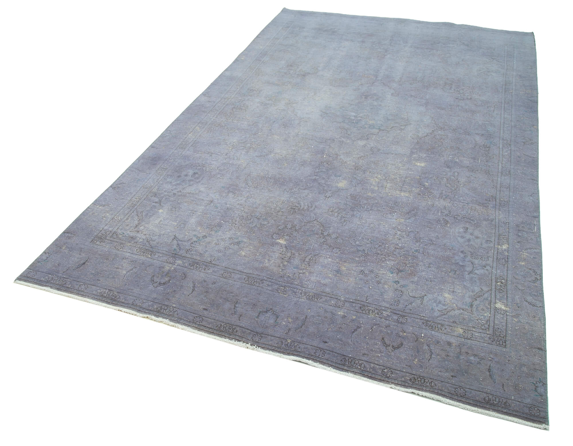 Handmade Wool Area Rug – Persian Purple Classic Cotton Rug 5'7''x9'9'' Elegant Home Decor
