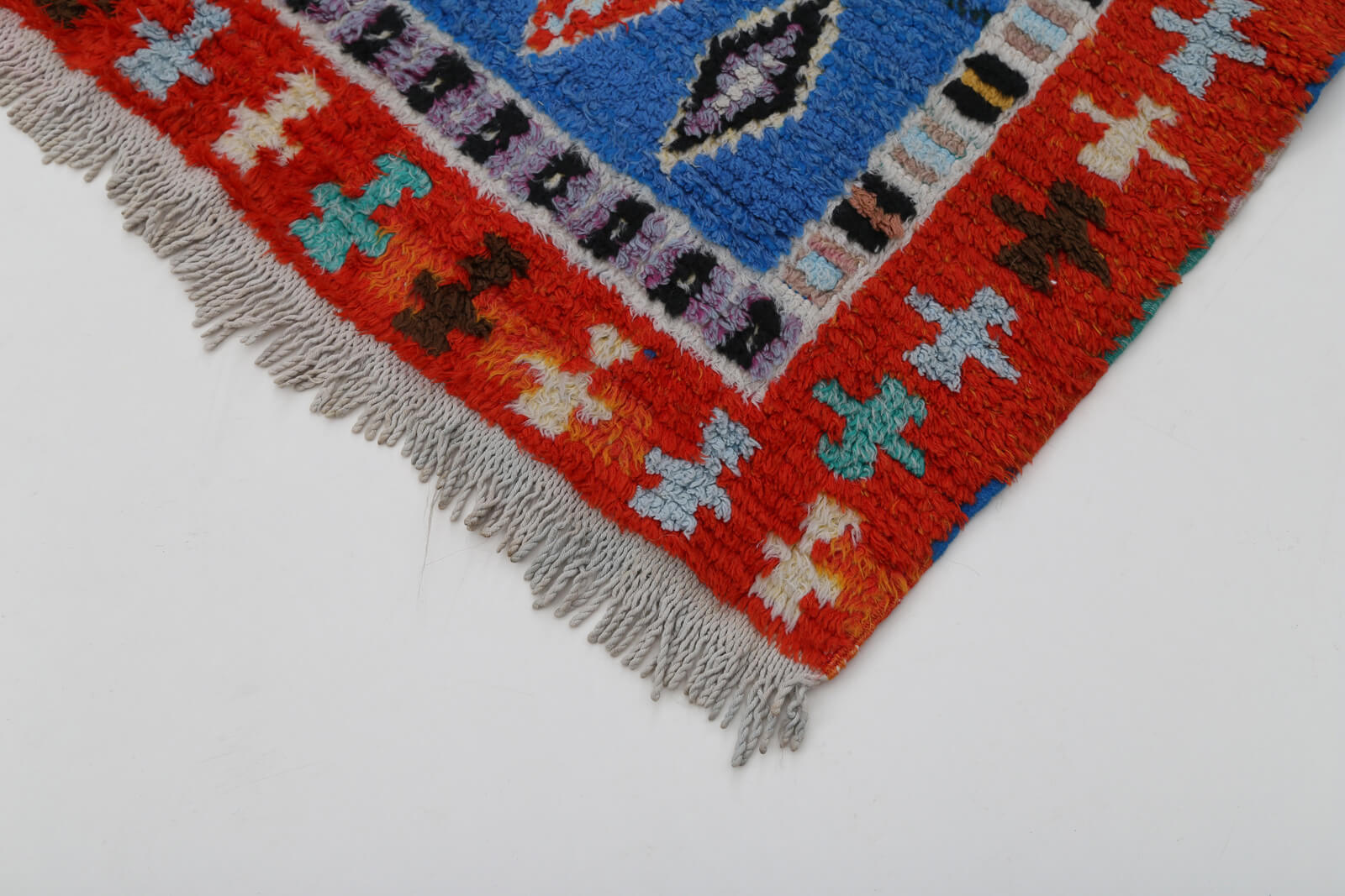 Handmade Wool Area Rug | Vintage Turkish Red Geometric Rug 2'2'' x 3'5'' Cotton Wool