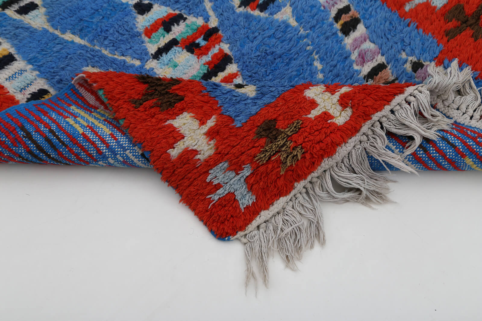 Handmade Wool Area Rug | Vintage Turkish Red Geometric Rug 2'2'' x 3'5'' Cotton Wool