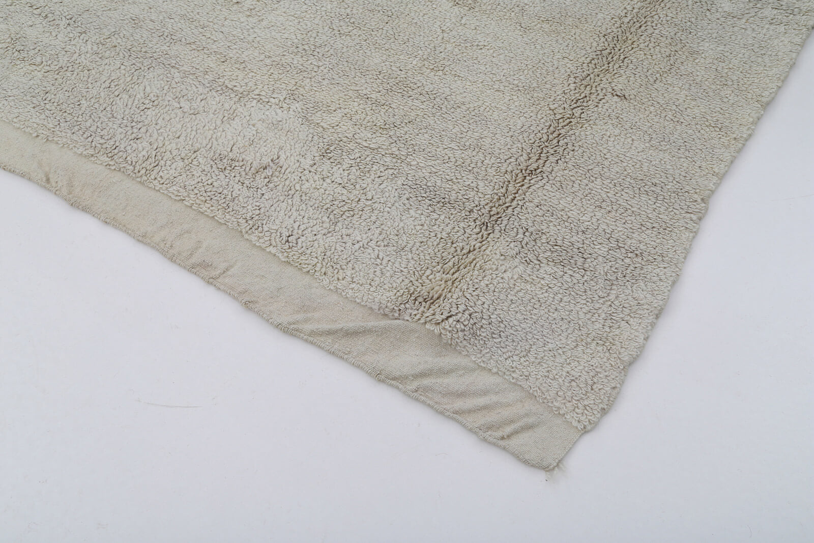 Handmade Area Rug | Vintage Handwoven Carpet - Durable Cotton Wool Geometric Rug