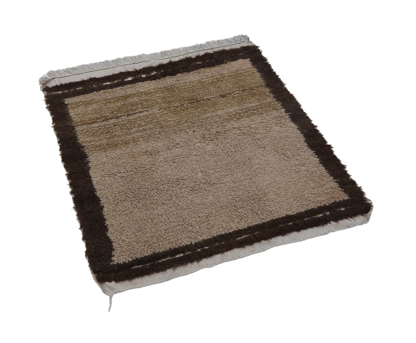 Handmade Wool Area Rug | Small Living Room Rug 3'1'' x 3'4'' - Turkish Vintage Rug Cotton Wool