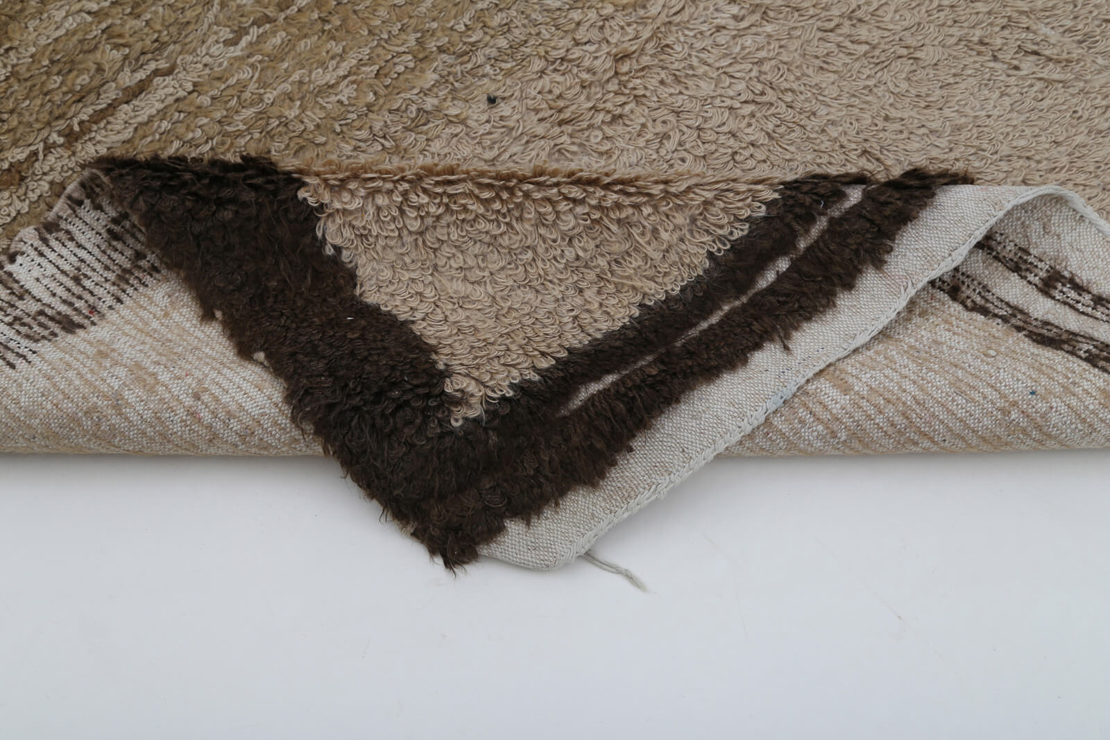 Handmade Wool Area Rug | Small Living Room Rug 3'1'' x 3'4'' - Turkish Vintage Rug Cotton Wool