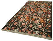 Handmade Wool Area Rug – Vintage Handwoven Carpet With Ornate Floral Design