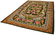 Handmade Wool Rug - Moldovian Floral Area Rug | Durable Wool Cotton Blend 7x12