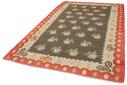 Handmade Wool Rug – Moldovian Red Floral Pattern Carpet | Cotton Wool Goat Hair