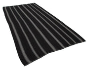 Handmade Striped Kilim Rug - Brown Goat Hair, 6x11 Feet Vintage Area Rug