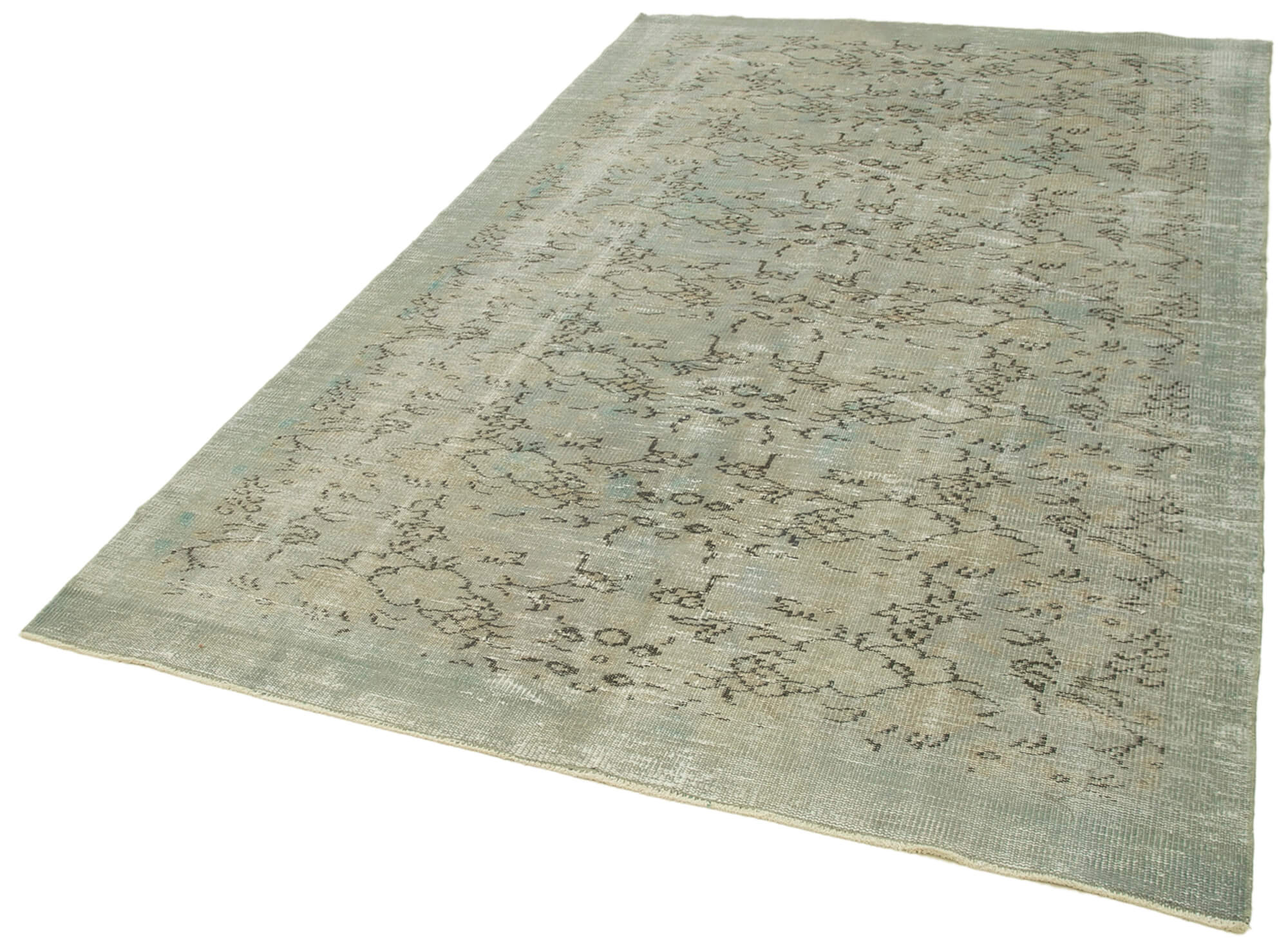 Handmade Vintage Area Rug - Overdyed Wool Rug | Turkish Vintage Carpet 5'9''x9'1''