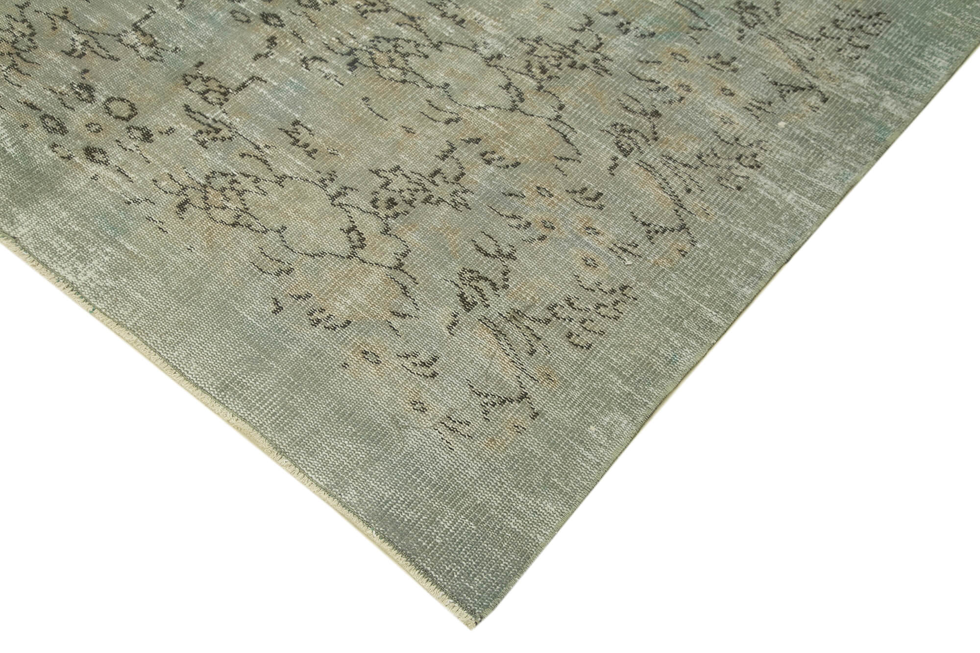 Handmade Vintage Area Rug - Overdyed Wool Rug | Turkish Vintage Carpet 5'9''x9'1''