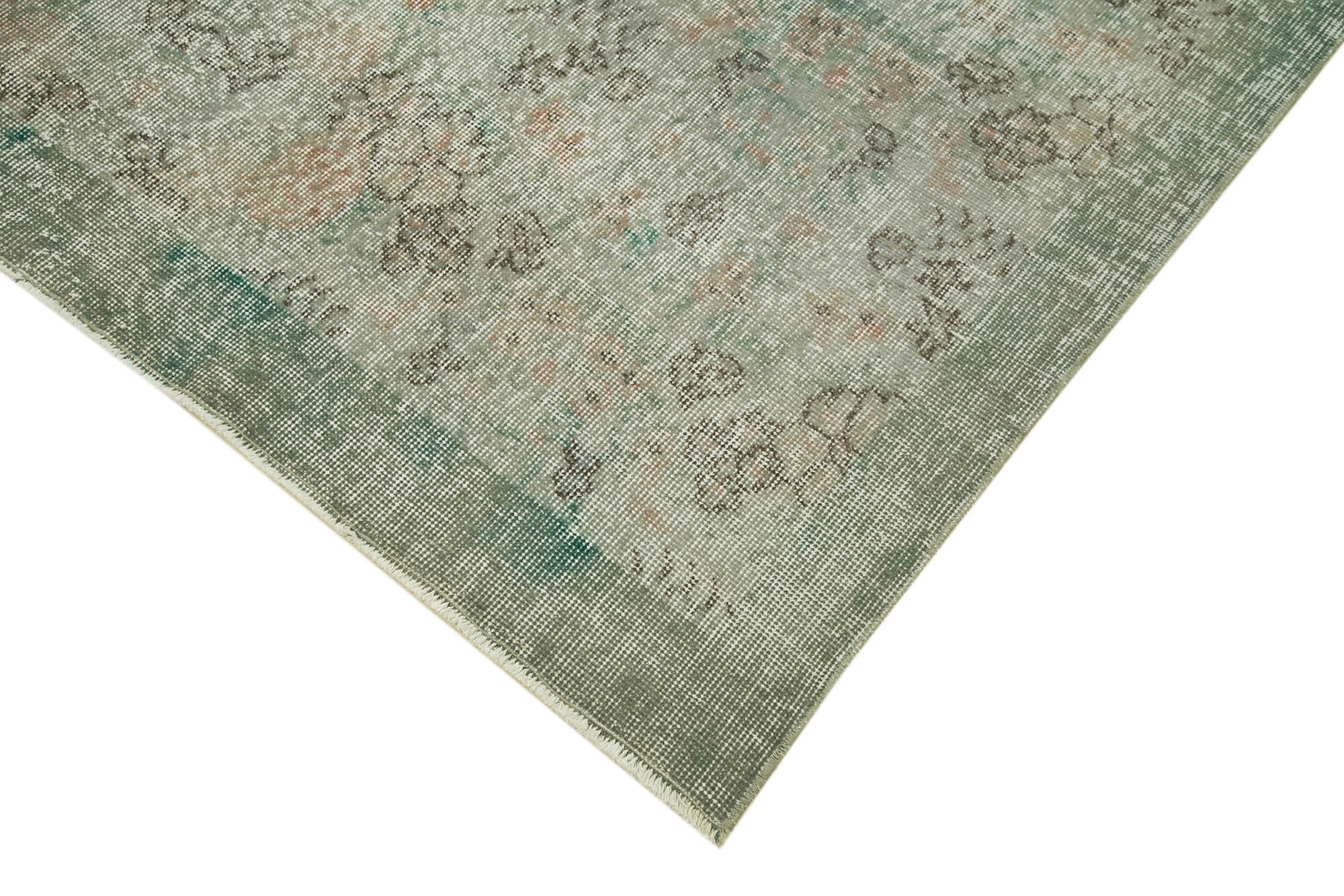 Handmade Vintage Area Rug – Overdyed Blue Wool Cotton, Turkish Hand Knotted 5'7''x8'9''