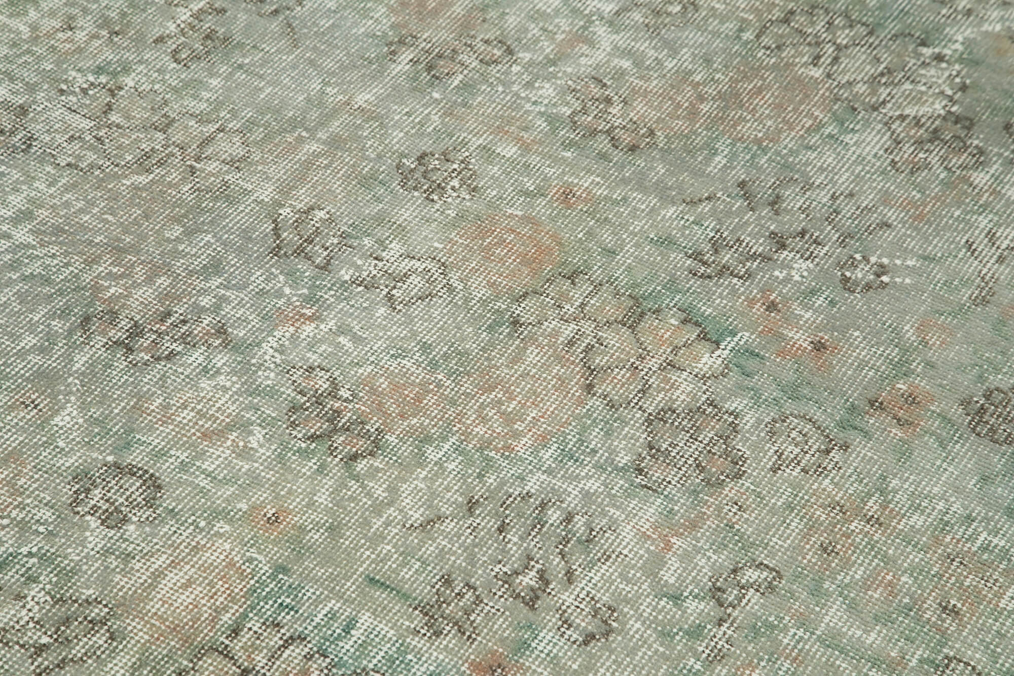 Handmade Vintage Area Rug – Overdyed Blue Wool Cotton, Turkish Hand Knotted 5'7''x8'9''