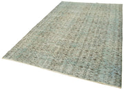 Handmade Vintage Area Rug - Overdyed Blue Rug | Cotton Wool Carpet 5'10''x8'9''