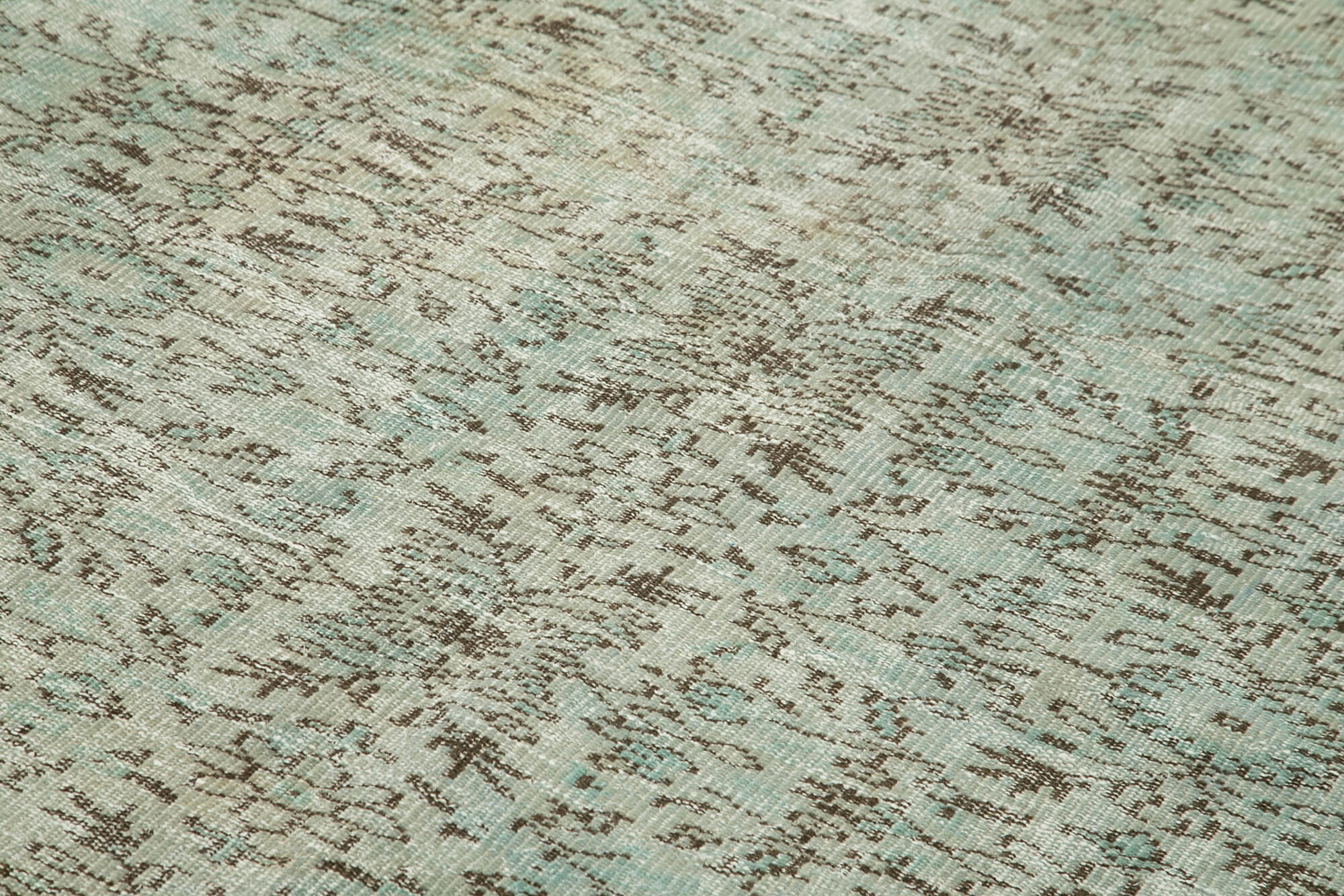 Handmade Vintage Area Rug - Overdyed Blue Rug | Cotton Wool Carpet 5'10''x8'9''