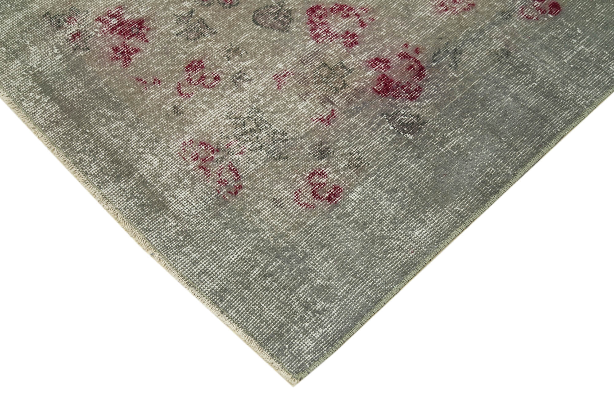 Handmade Vintage Area Rug - Overdyed Wool Rug 4'9''x7'7'' Cotton Wool Carpet
