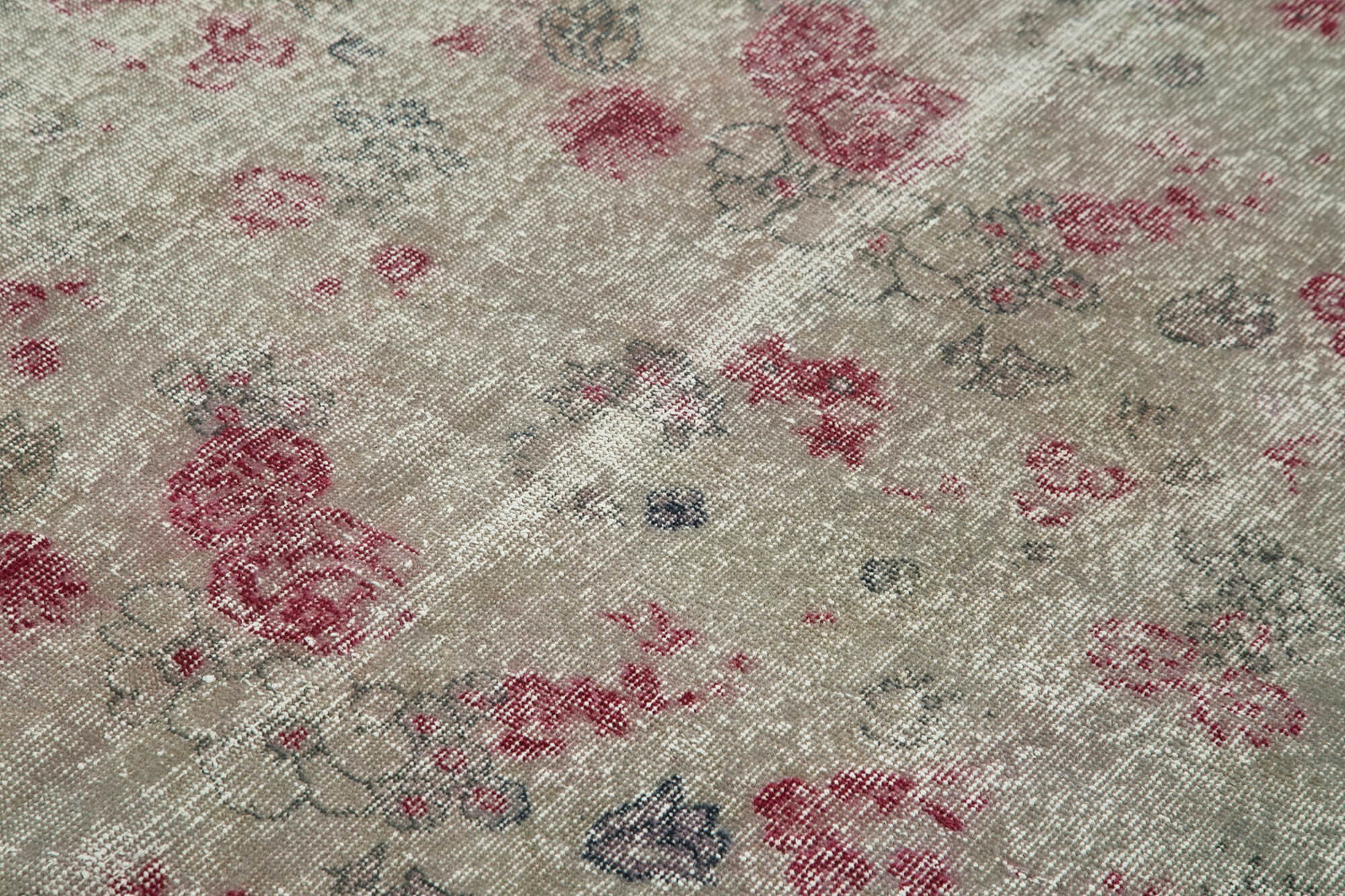 Handmade Vintage Area Rug - Overdyed Wool Rug 4'9''x7'7'' Cotton Wool Carpet