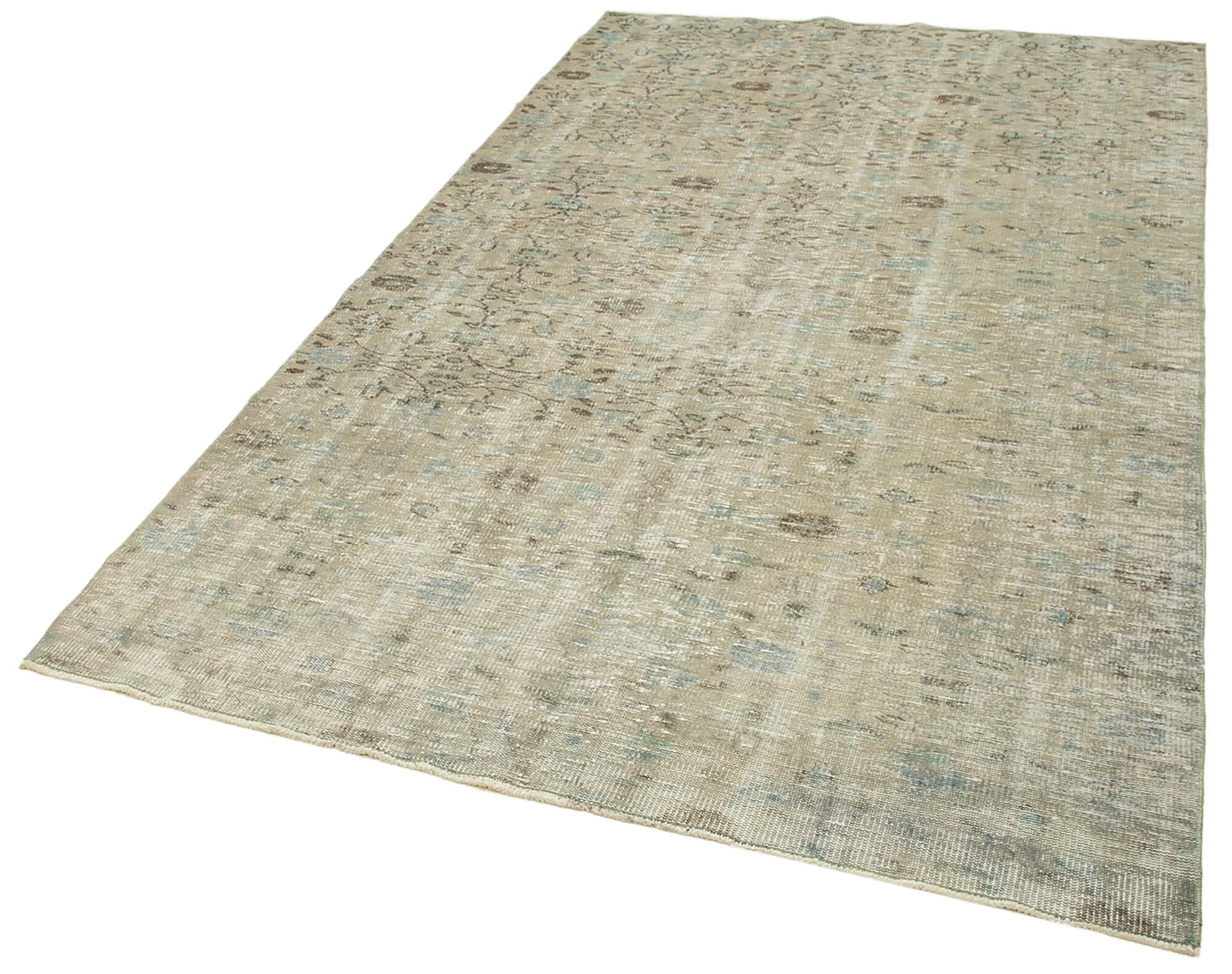 Handmade Vintage Area Rug – Overdyed Wool Rug | Turkish Hand Knotted Carpet 5'1''x8'5''