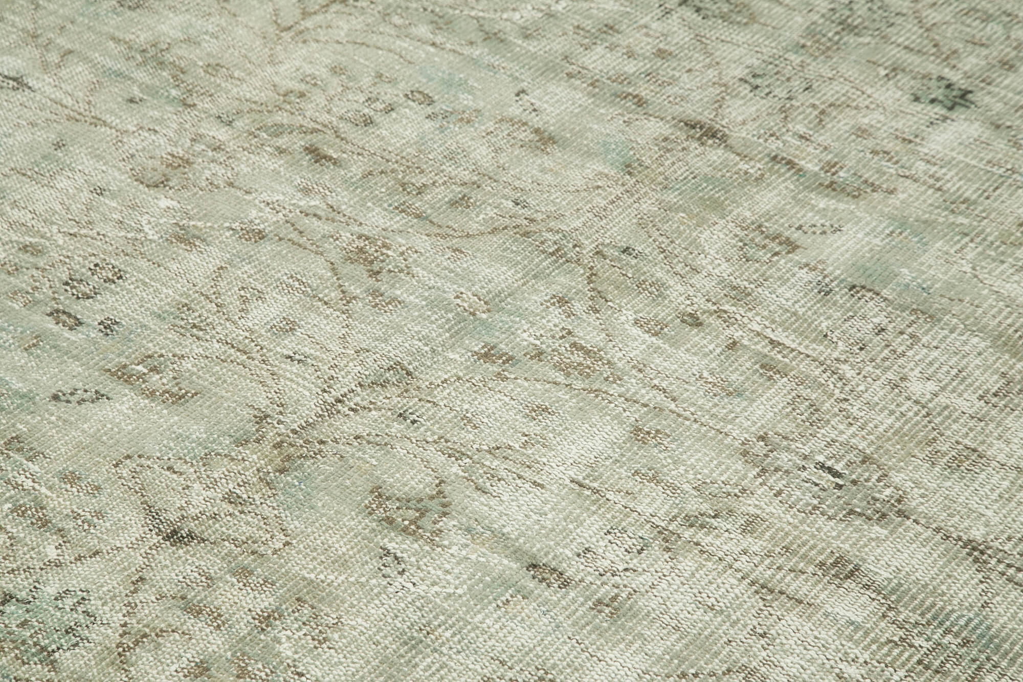 Vintage Wool Area Rug – Handmade Cotton Rug Overdyed Grey Carpet 5'11''x8'8''