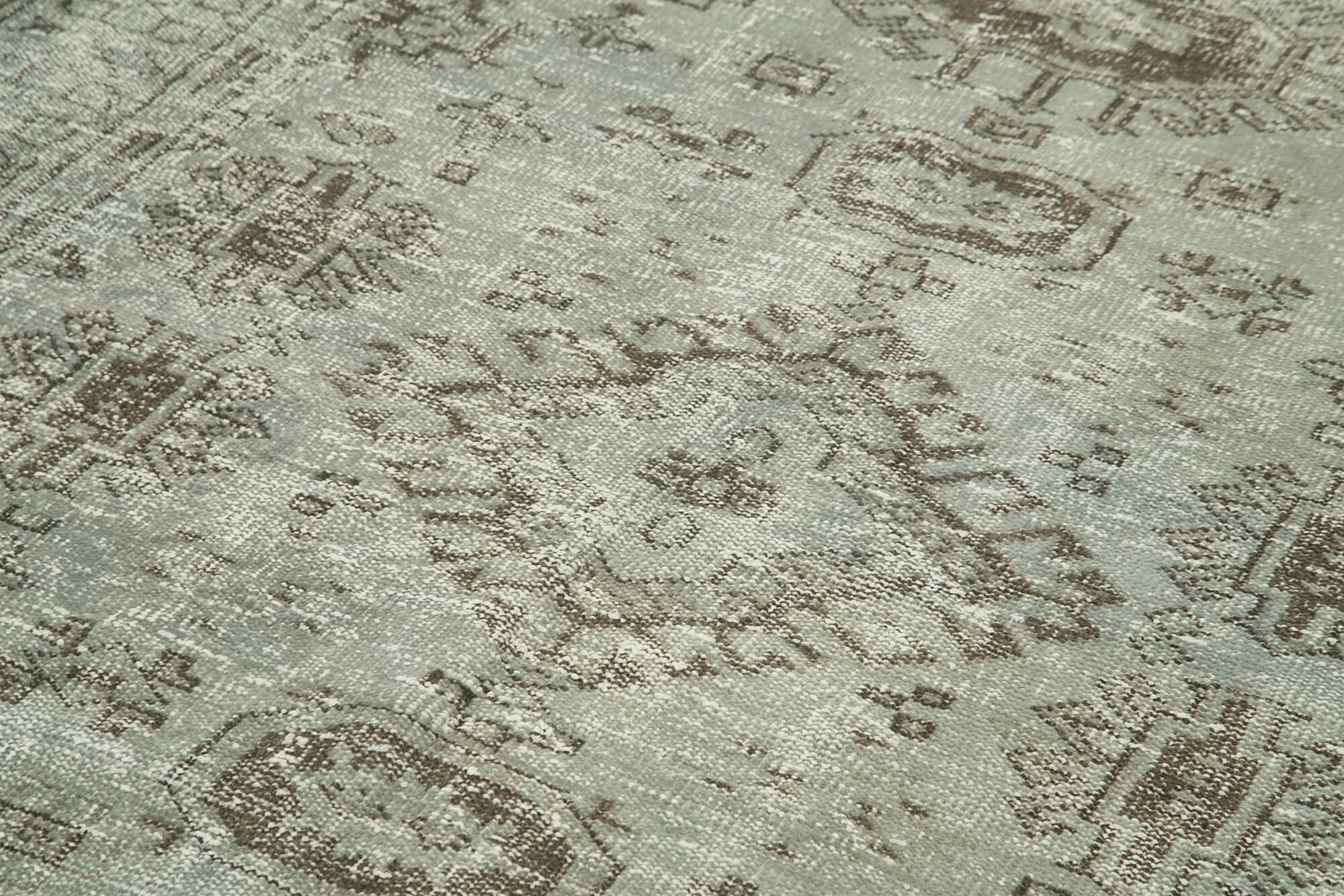 Handmade Vintage Area Rug - Overdyed Wool Rug 4'9''x8'7'' | Turkish Hand Knotted Carpet