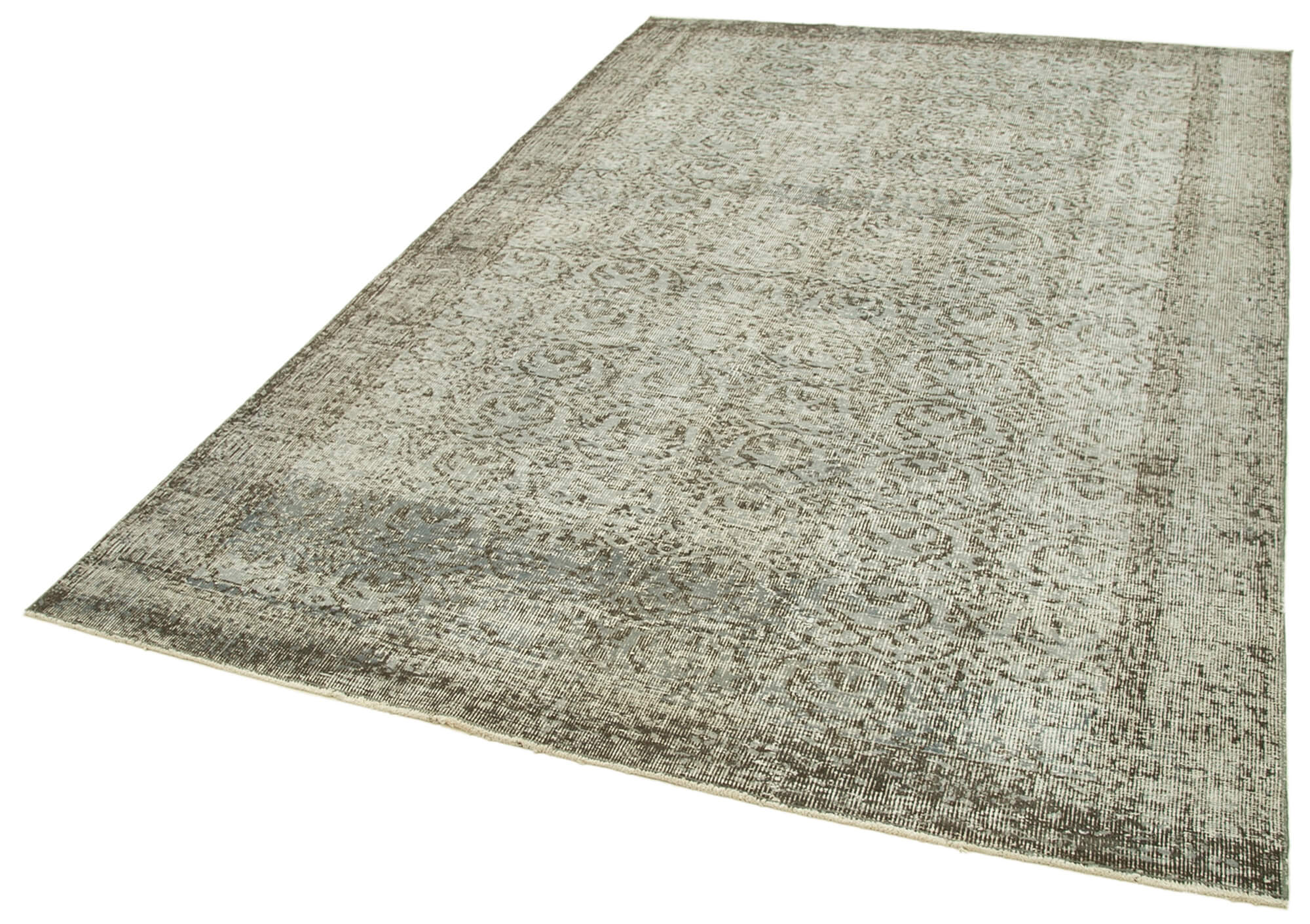 Vintage Cotton Wool Rug | Turkish Hand Knotted Carpet – Rustic Style Area Rug