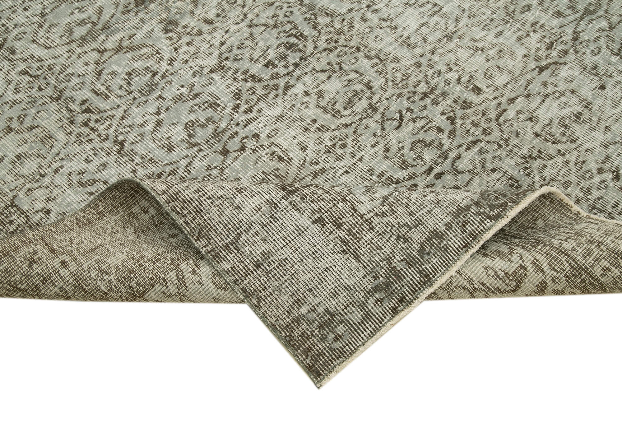 Vintage Cotton Wool Rug | Turkish Hand Knotted Carpet – Rustic Style Area Rug